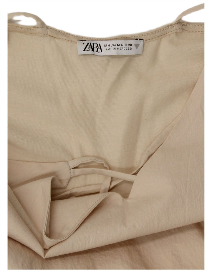 Zara Robe d'été pour femme UK 44 Beige moyen