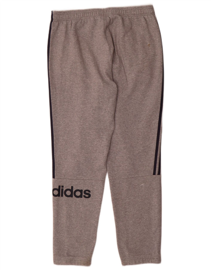 Adidas Pantalon de survêtement graphique pour hommes, grand coton gris