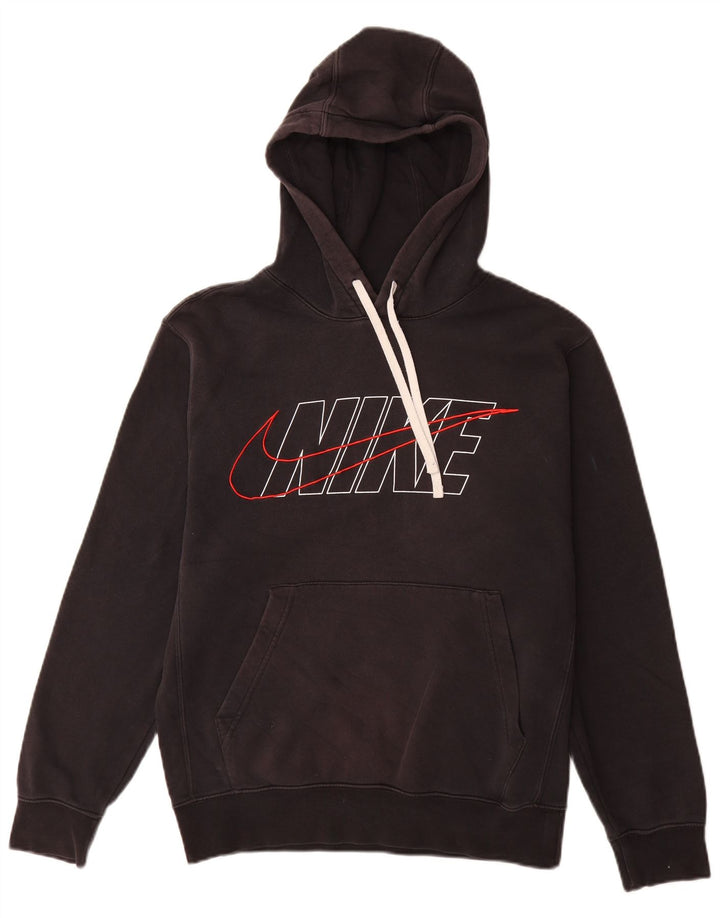 Nike Pull à capuche graphique pour homme Petit coton noir