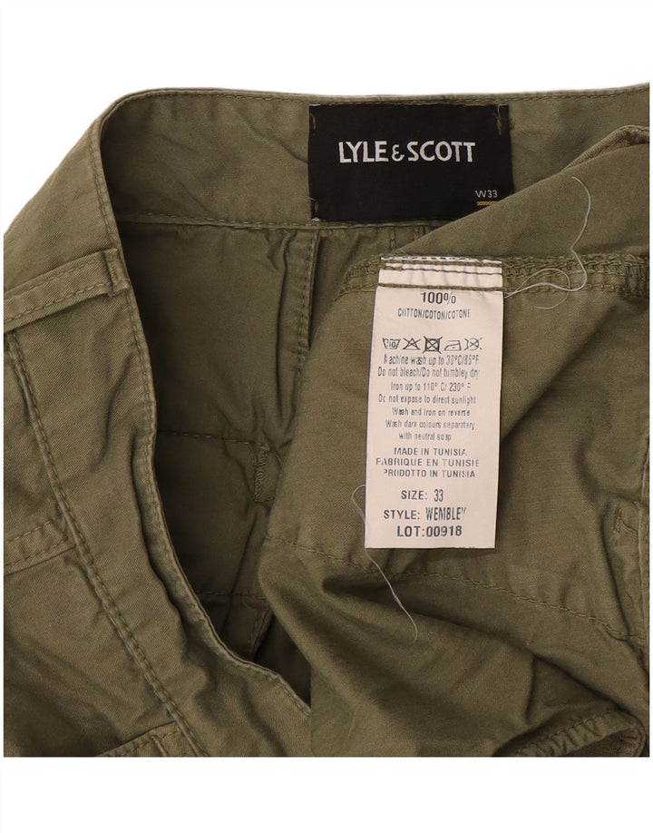 Lyle & Scott Short Cargo W33 Homme Kaki Moyen Coton