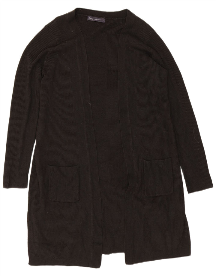 Marks & Spencer Pull cardigan ouvert long pour femme UK 16 Large Noir