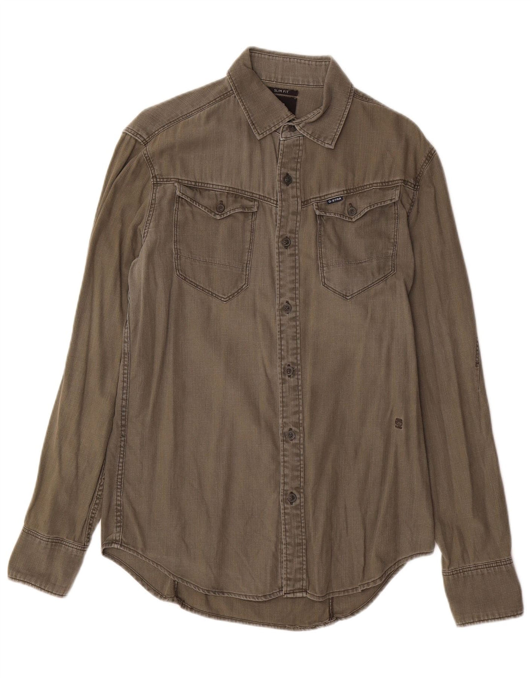G-Star Chemise Slim Fit Petit Vert Coton Homme