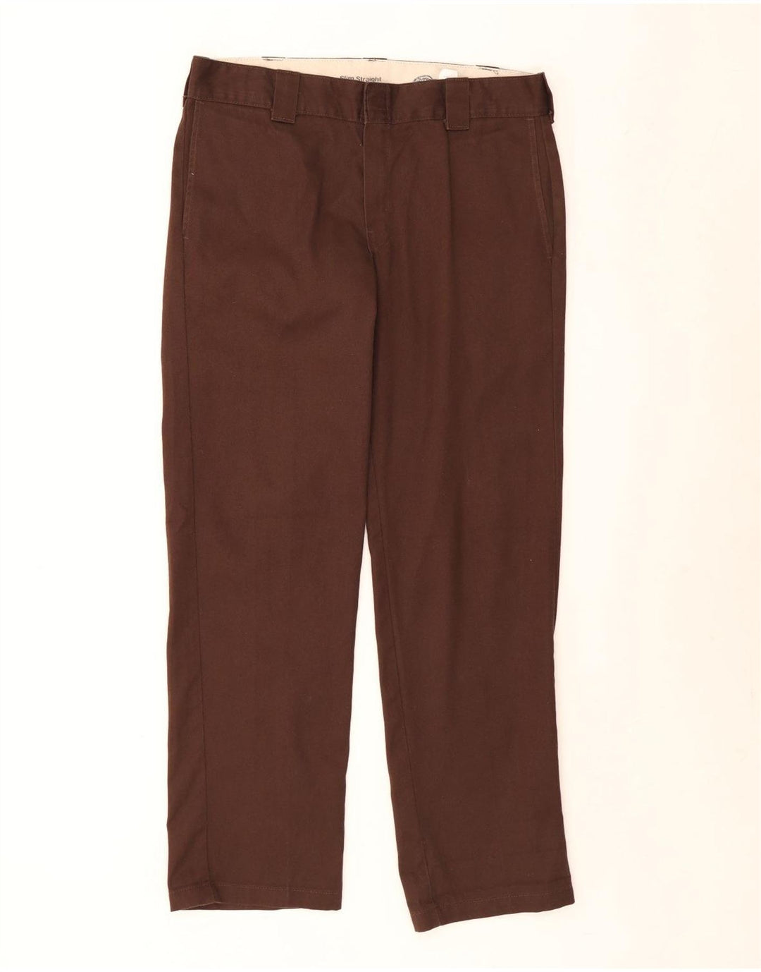 Dickies Pantalon Chino Droit Homme W34 L32 Marron Polyester