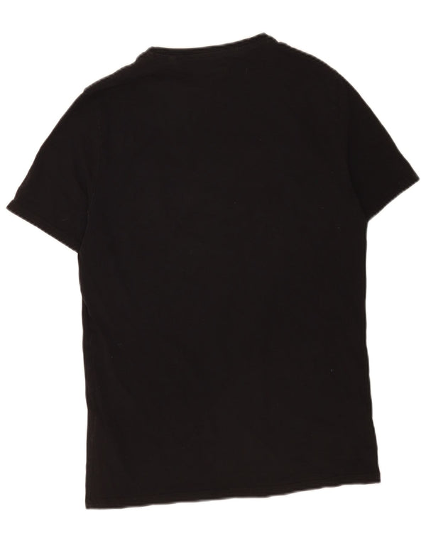 Guess T-Shirt Graphique Coupe Slim Homme Noir Moyen Coton