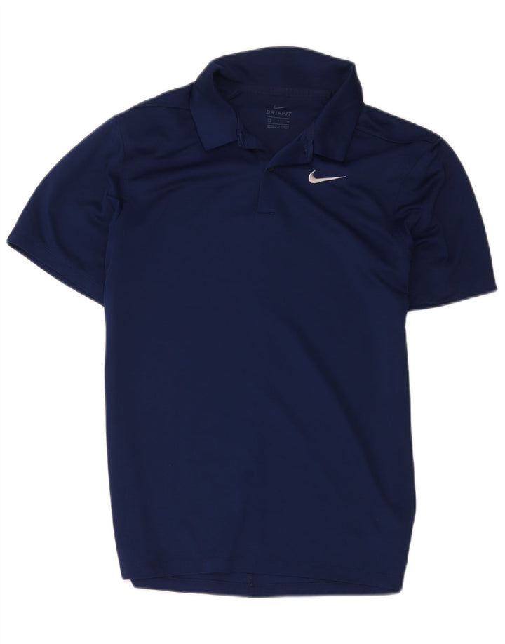 Nike Homme Dri Fit Polo Petit Bleu Marine Polyester
