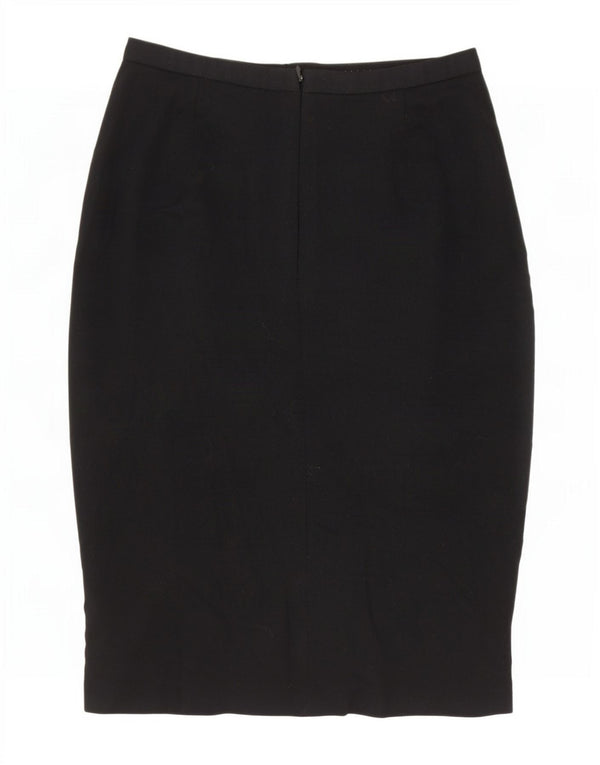 Marks & Spencer Jupe crayon pour femme UK 10 Small W26 Noir Polyester