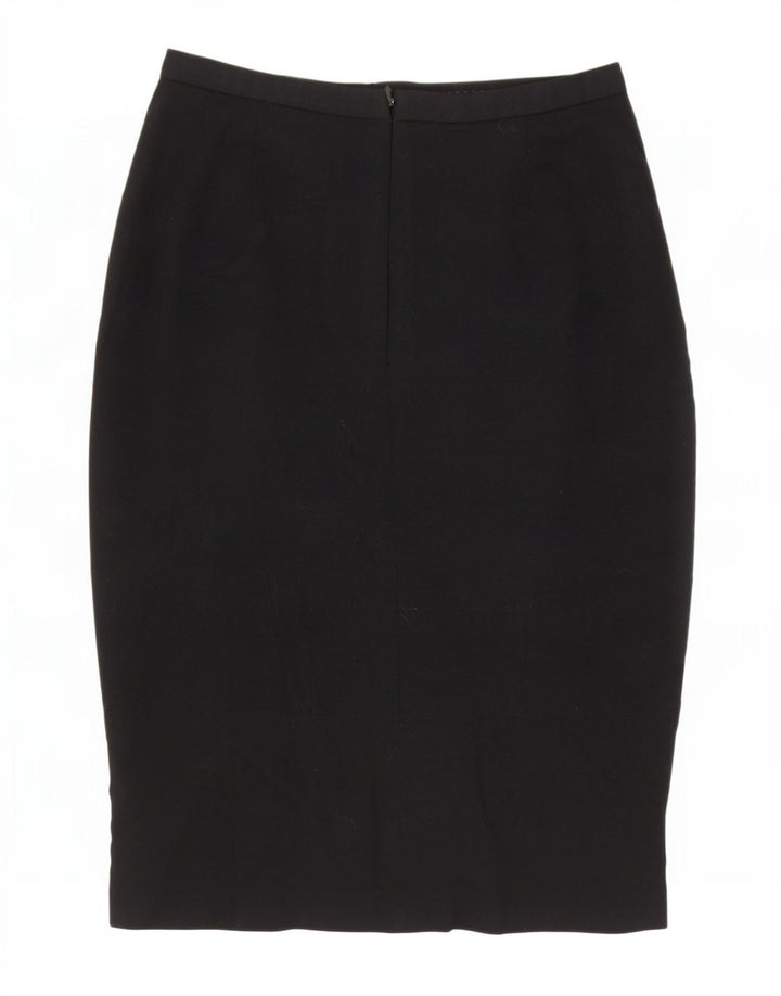 Marks & Spencer Jupe crayon pour femme UK 10 Small W26 Noir Polyester