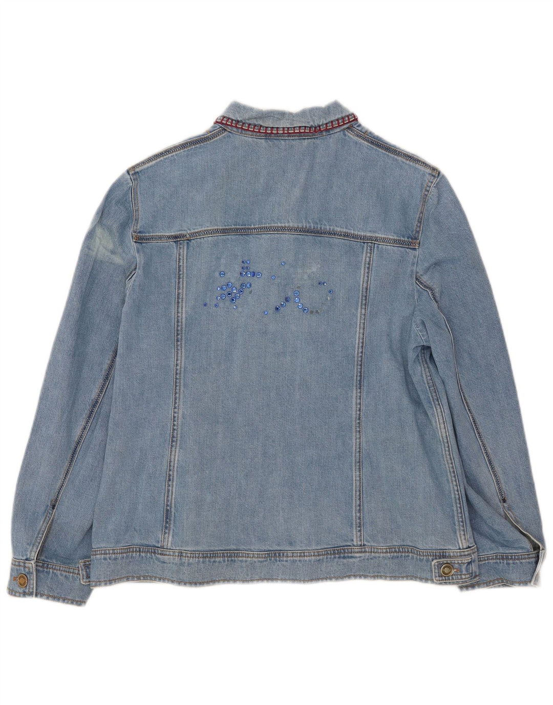 Antonette Veste en Jean Femme UK 18 XL Bleu Coton