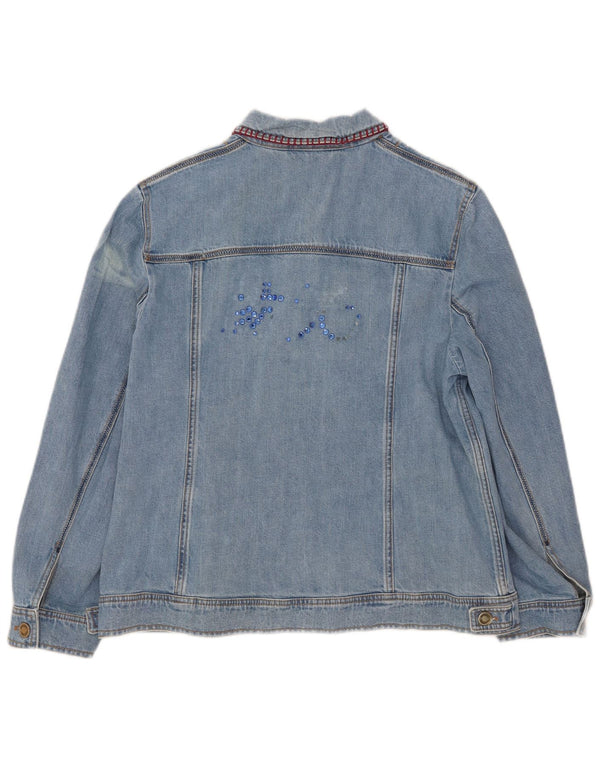 Antonette Veste en Jean Femme UK 18 XL Bleu Coton
