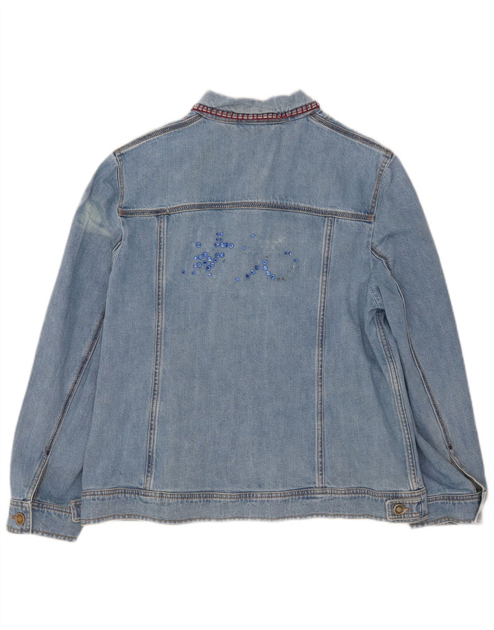 Antonette Veste en Jean Femme UK 18 XL Bleu Coton