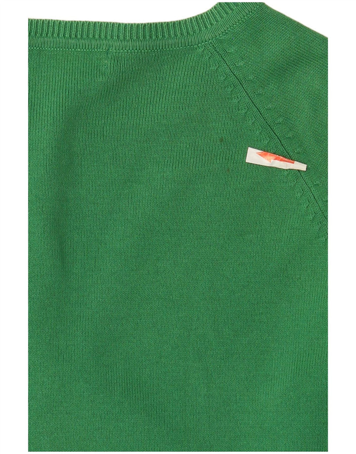 Zara Cardigan Femme Pull UK 12 Coton Vert Moyen