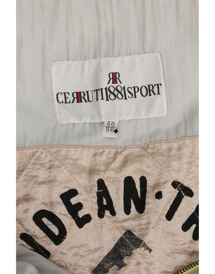 Cerruti 1881 Veste matelassée surdimensionnée à capuche pour femme IT 46 Large Kaki