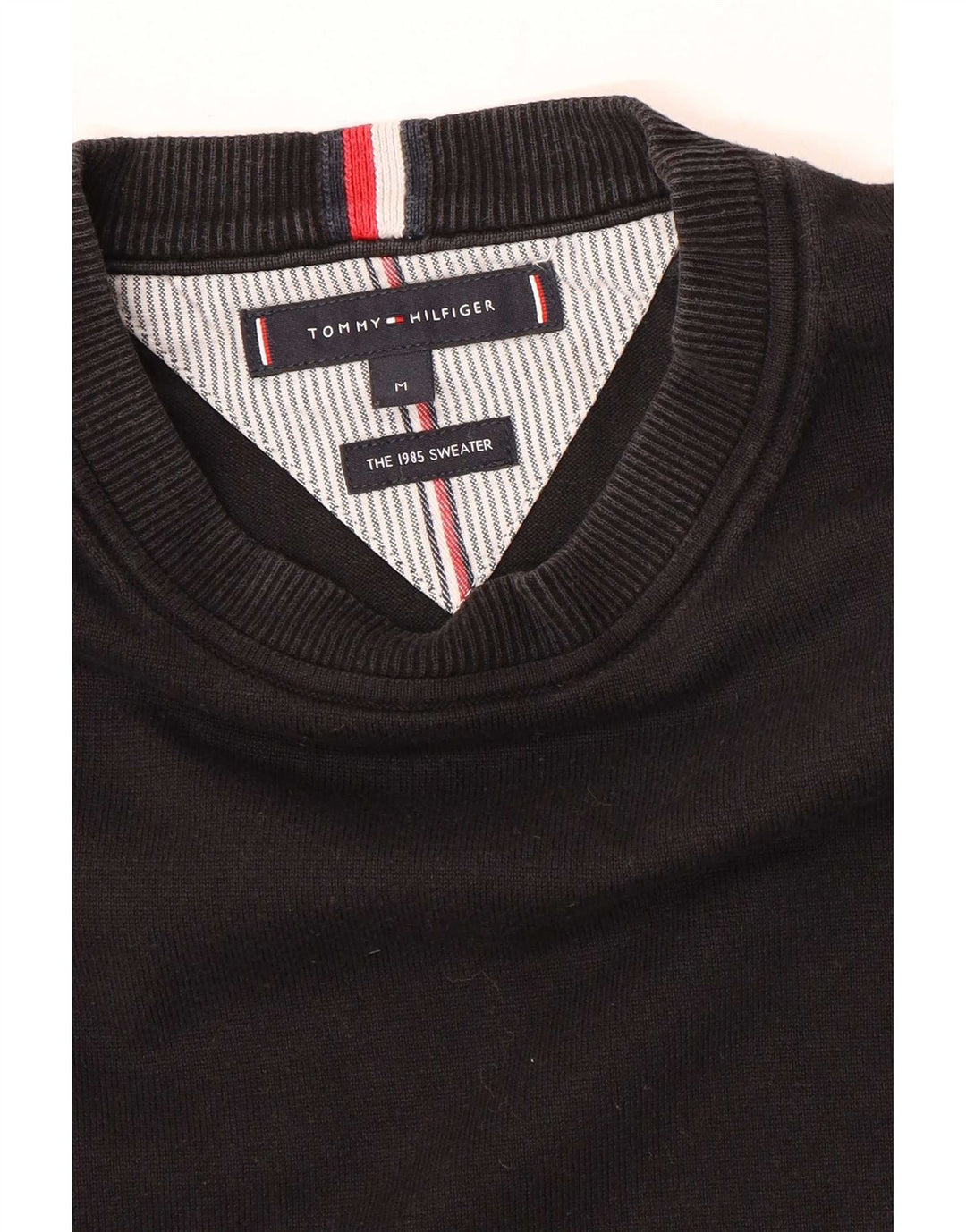 Tommy Hilfiger Pull Ras du Cou Homme Noir Moyen