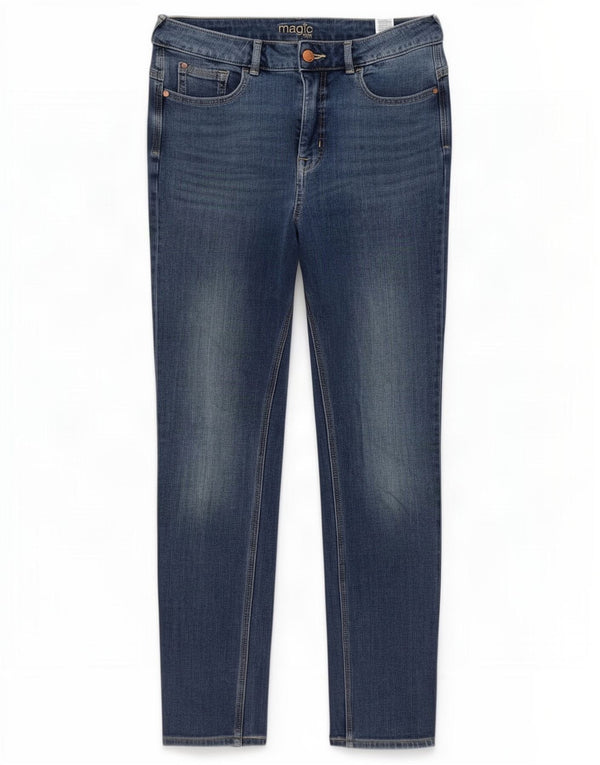 Marks & Spencer Jean slim pour femme UK 12 Medium W32 L28 Bleu Coton