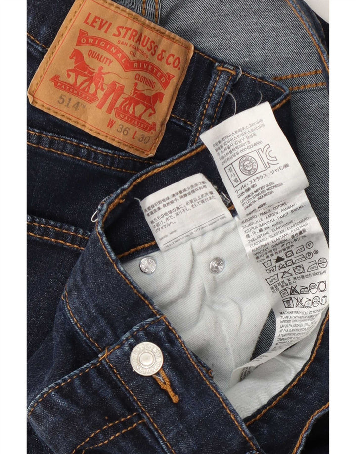 Levi's Jean 514 Cropped Homme Bleu Marine W36 L25 Coton