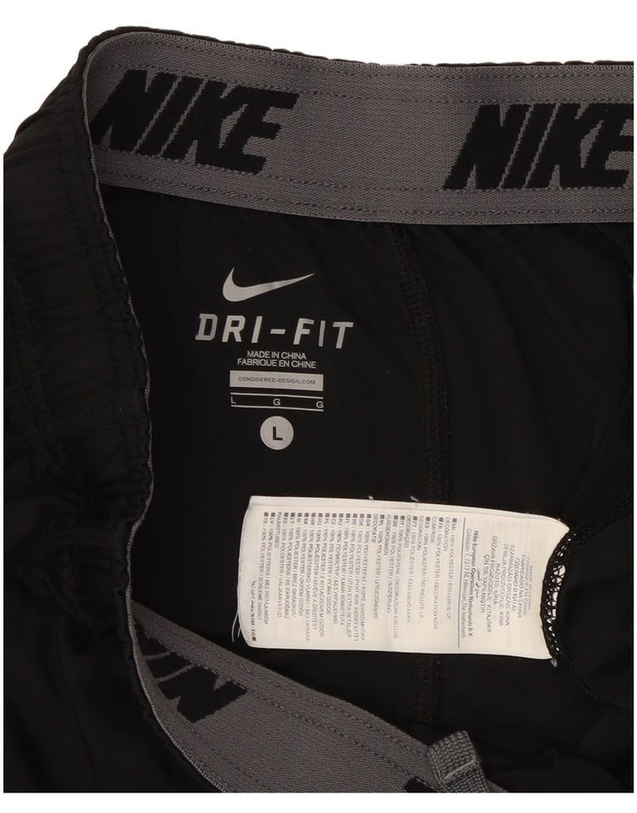Short de sport Nike Dri Fit pour hommes, grand, noir, polyester