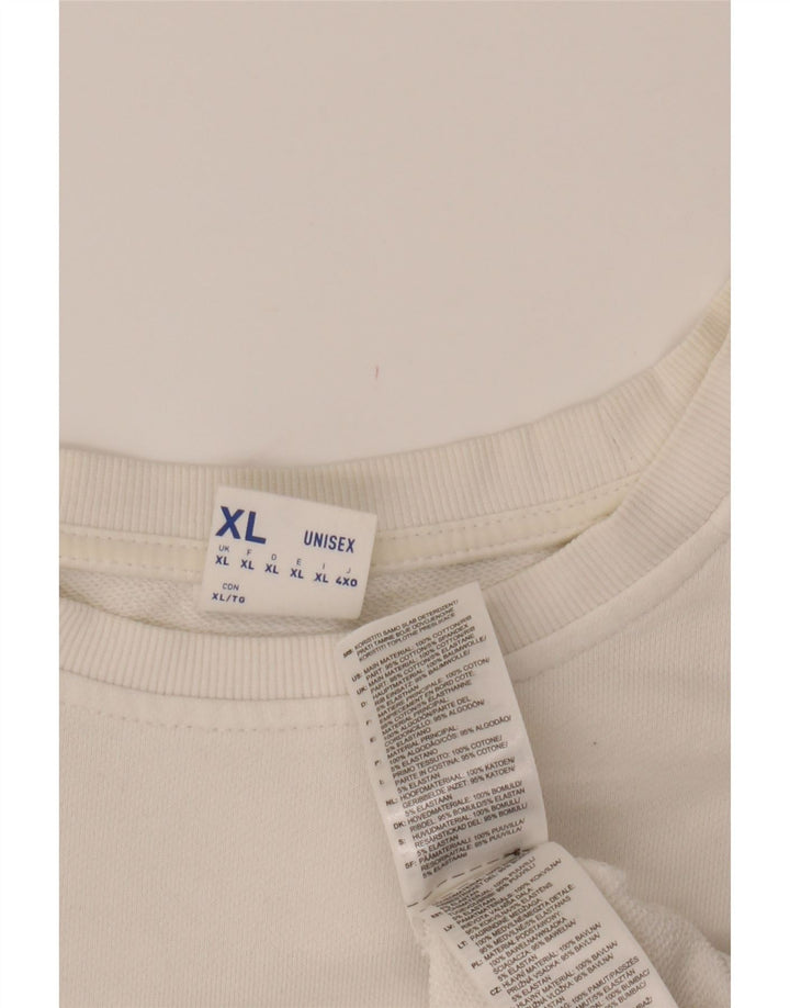 REEBOK Mens Graphic Sweatshirt Jumper XL White Cotton Vintage Reebok and Second-Hand Reebok from Messina Hembry 
