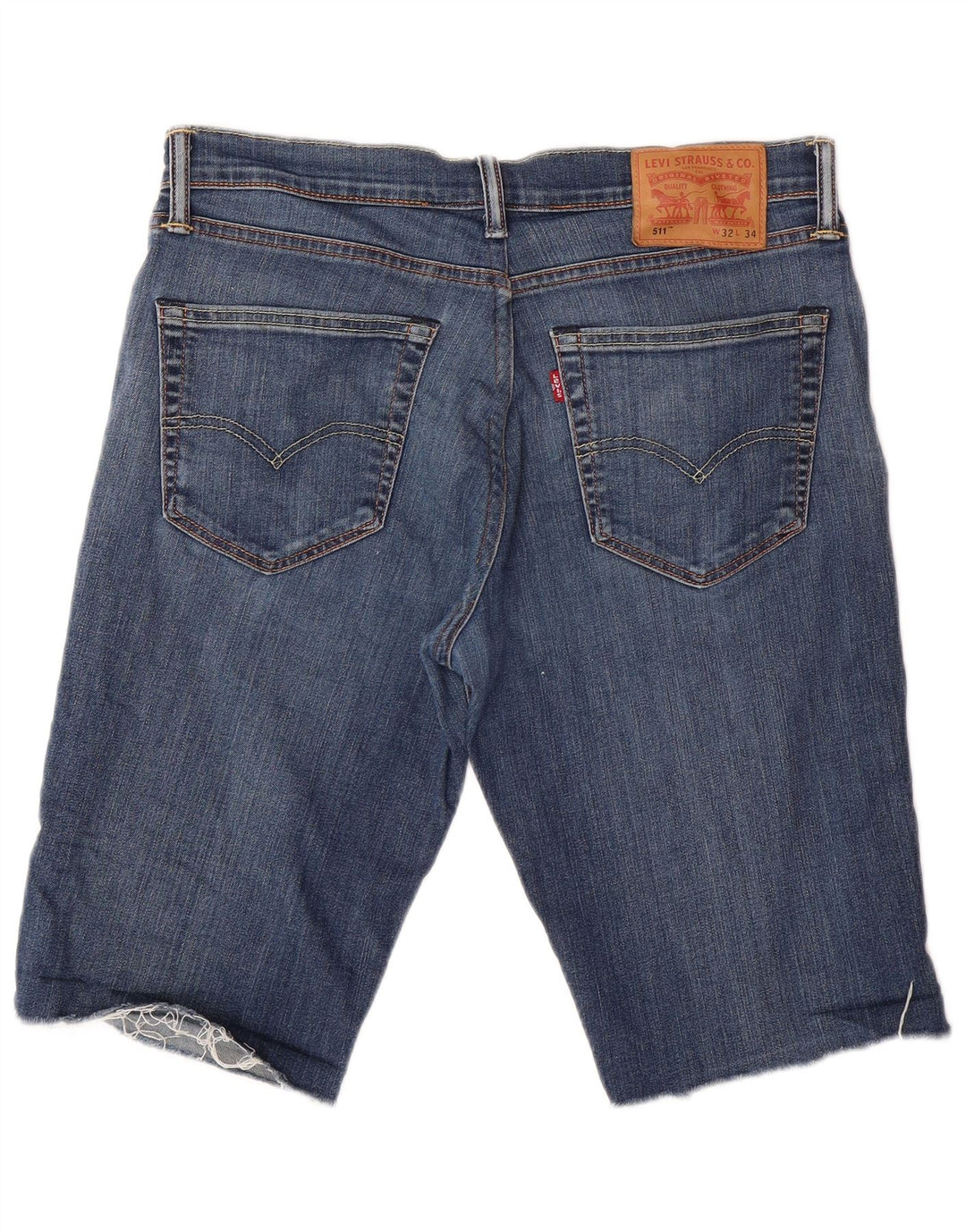 LEVI'S Mens 511 Denim Shorts W32 Medium Blue Cotton