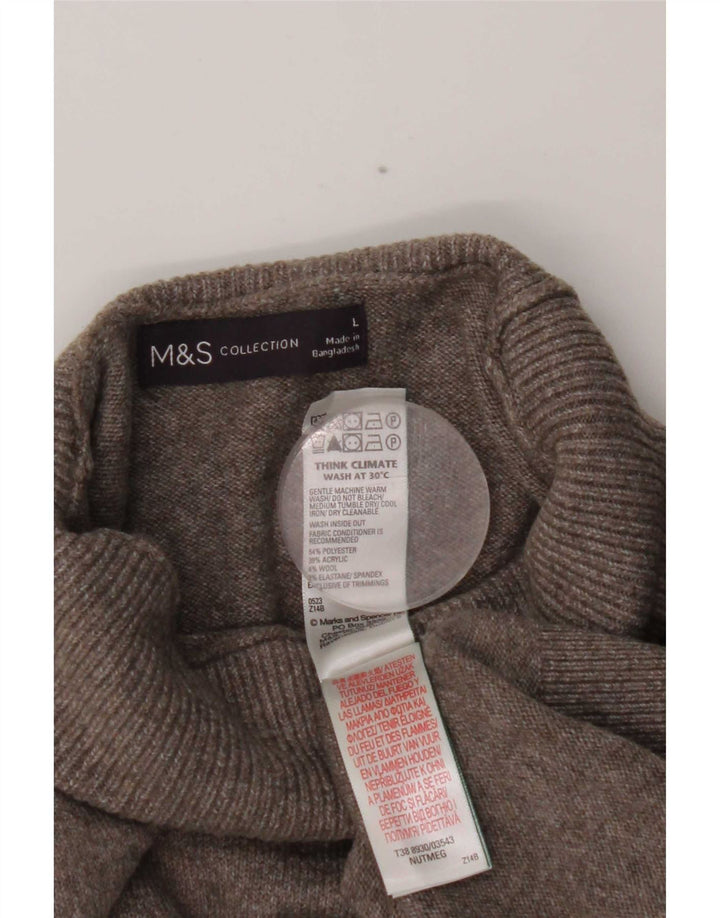 Marks & Spencer Pull surdimensionné à col roulé pour femme UK 16 Large Gris
