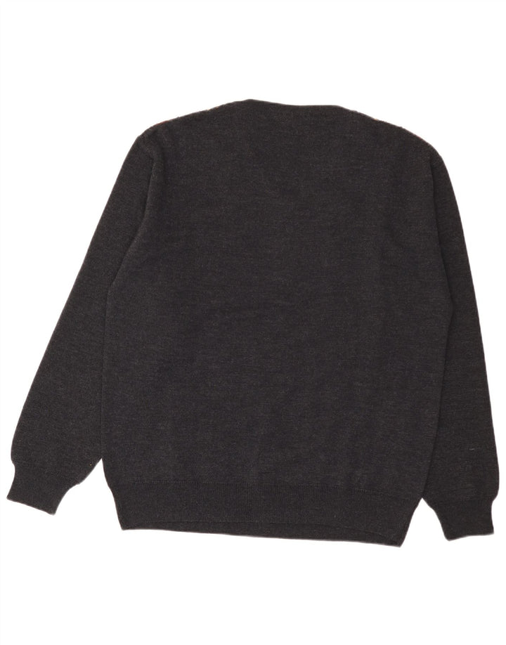 Danilo Pull col V homme grand gris rayé polyacrylique