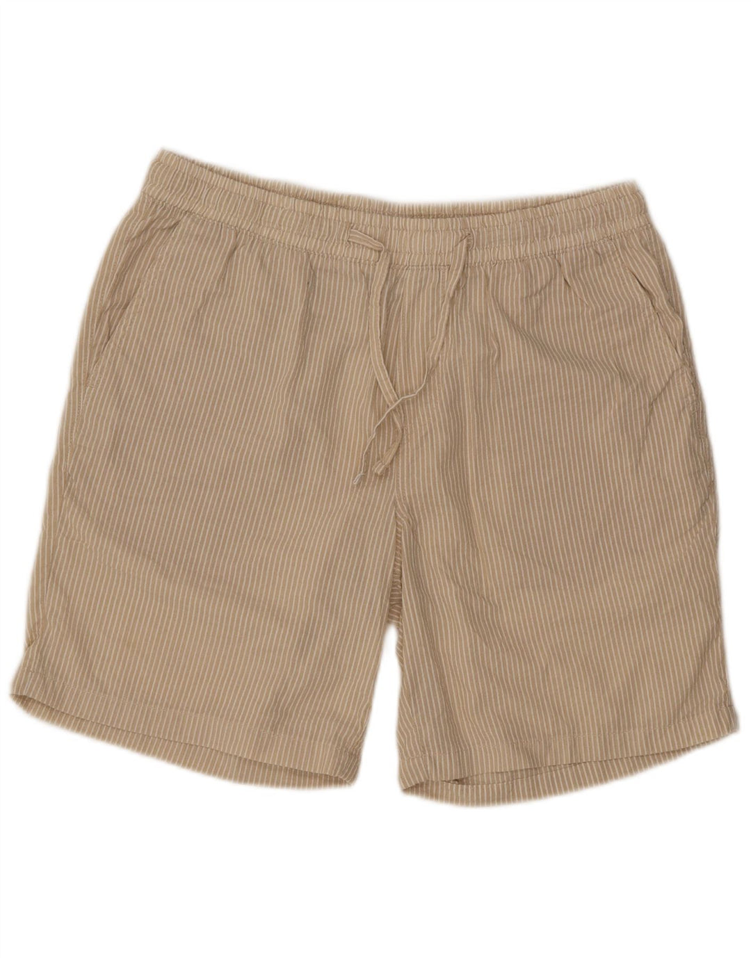 Jack & Jones Short de sport pour homme en polyester à fines rayures beige