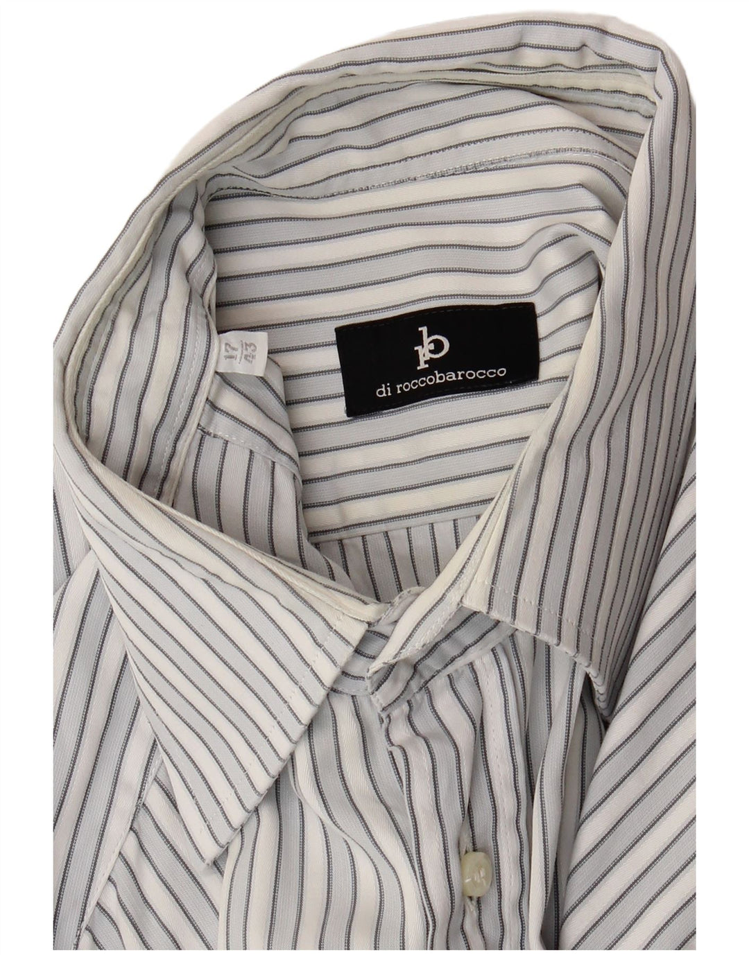 Roccobarocco Chemise Homme Taille 43 17 XL Bleu Rayé