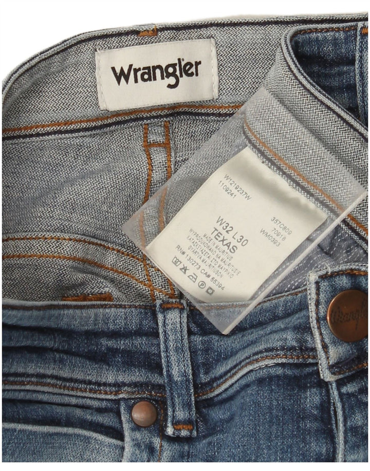 WRANGLER Jean Droit Texas Homme W32 L30 Bleu Coton