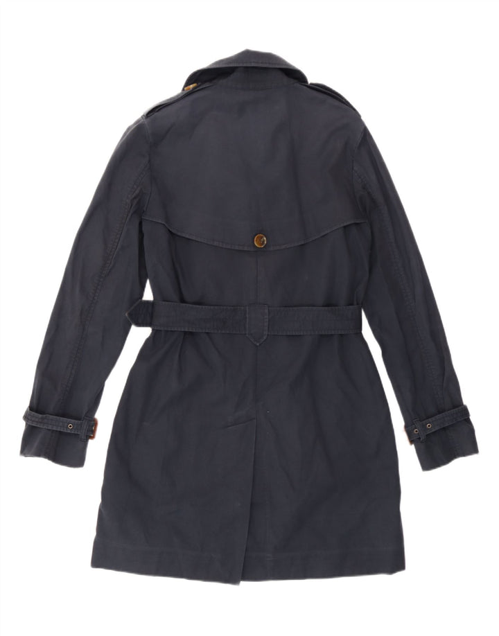 French Connection Trench-Coat Femme UK 10 Petit Coton Bleu Marine