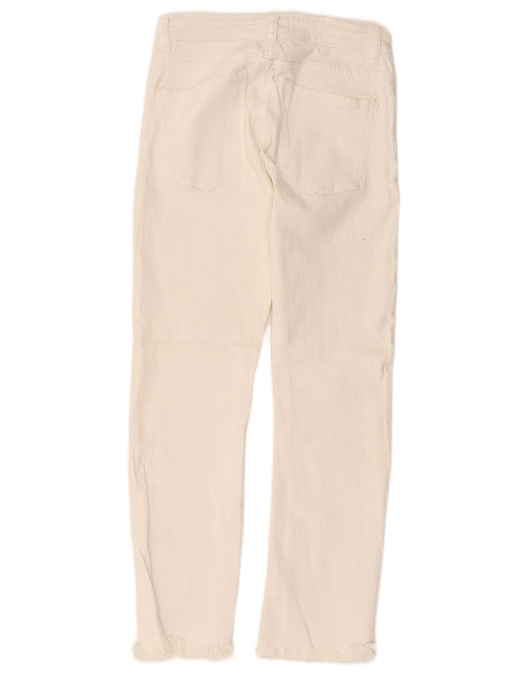 Zara Jean évasé femme EU 36 XS W26 L26 coton blanc