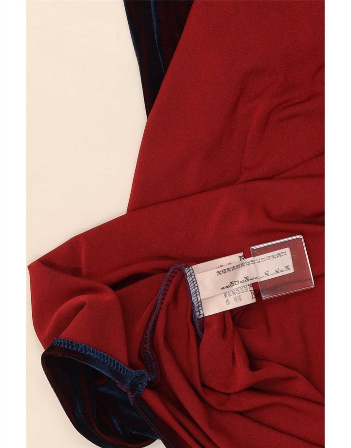 CLOCK HOUSE Robe longue sans manches pour femme UK 12 Polyester rouge moyen