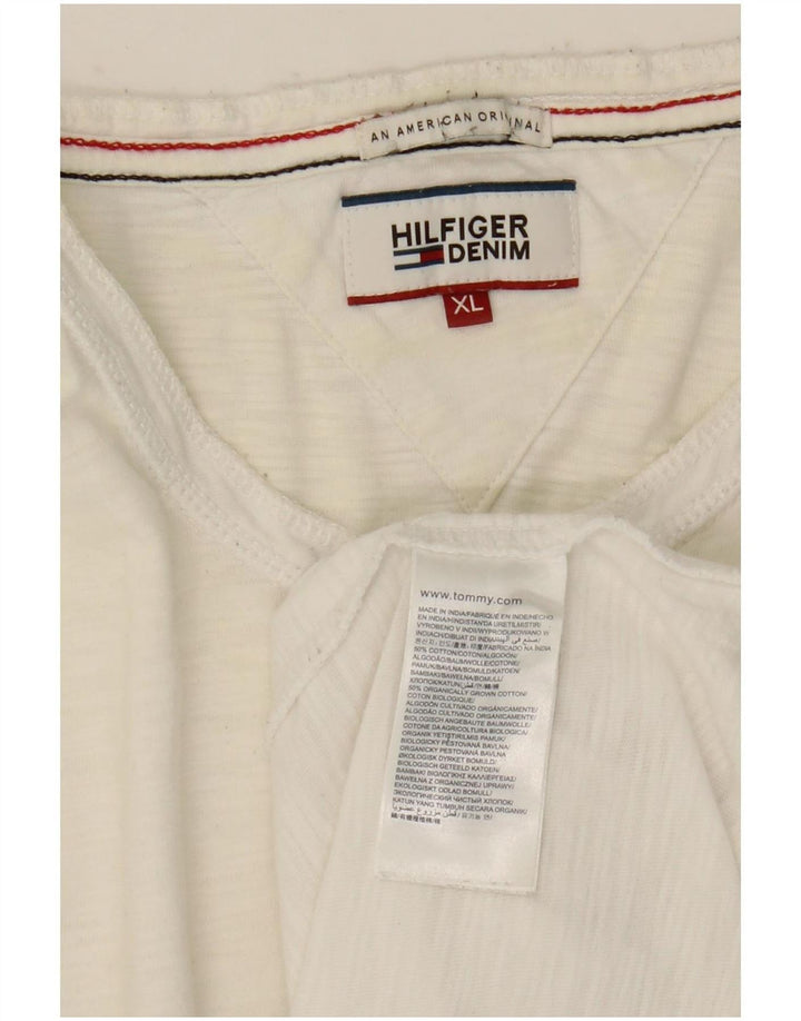 Tommy Hilfiger Haut à manches longues pour homme XL en coton blanc