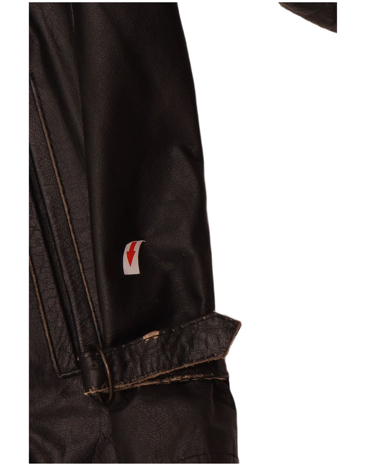 Veste en cuir homme vintage UK 38 Cuir noir moyen