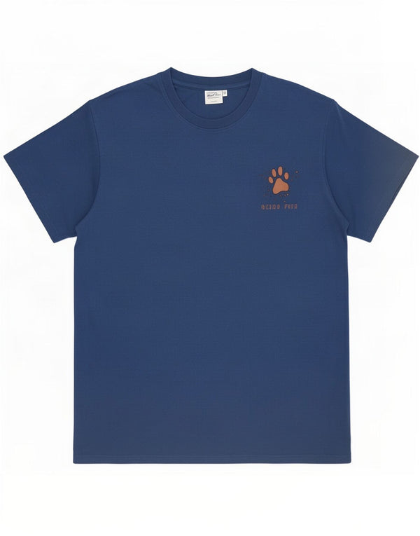 Weird Fish T-Shirt graphique homme haut 3XL bleu marine coton