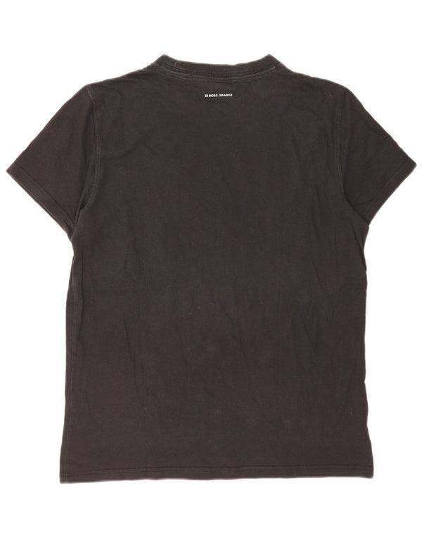 Hugo Boss T-shirt graphique pour hommes, grand, noir, coton