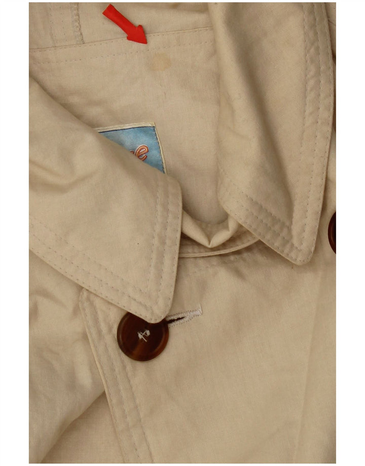 vintage Mens Double Breasted Trench Coat UK 38 Beige Moyen