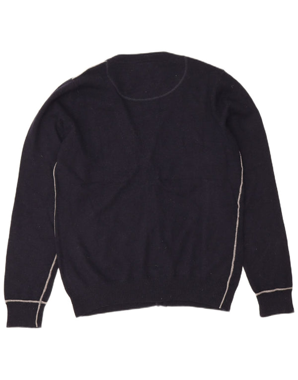 Gianmarco Venturi Cardigan Homme Pull XL Bleu Marine Laine d'Agneau