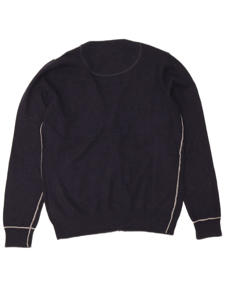 Gianmarco Venturi Cardigan Homme Pull XL Bleu Marine Laine d'Agneau