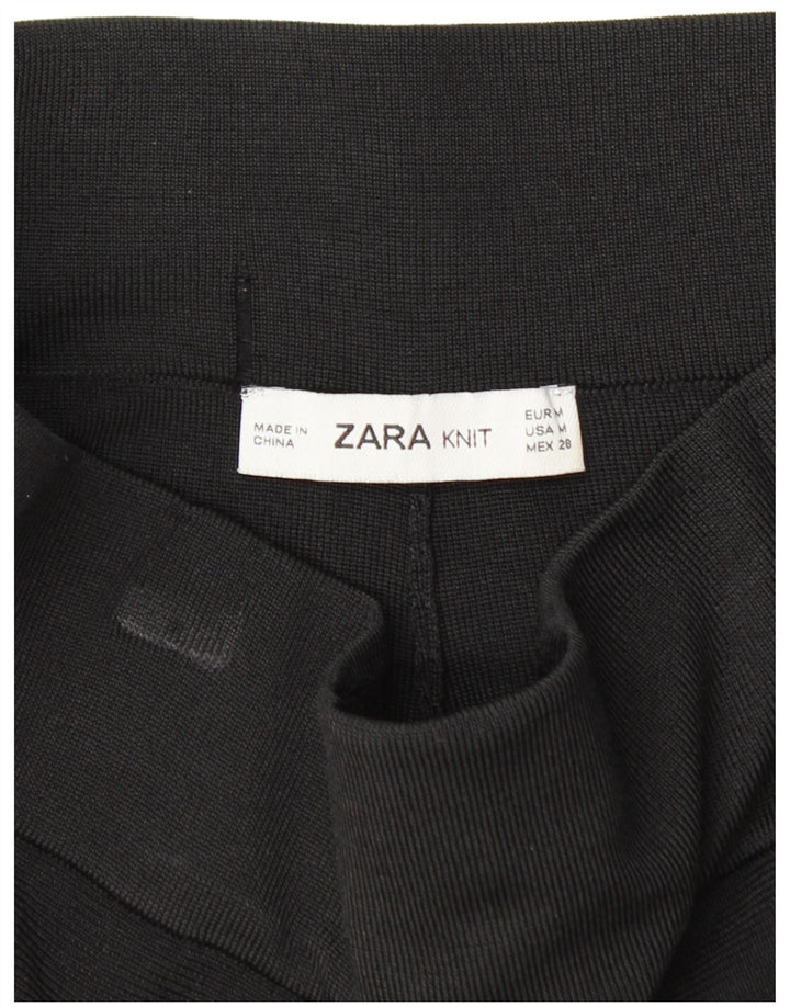 ZARA Womens Skort UK 12 Medium  Black Viscose