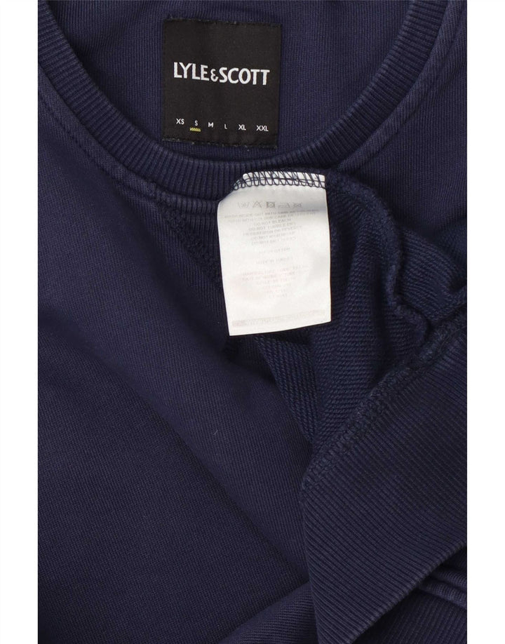 Lyle & Scott Sweat-shirt pour homme en coton bleu marine Small
