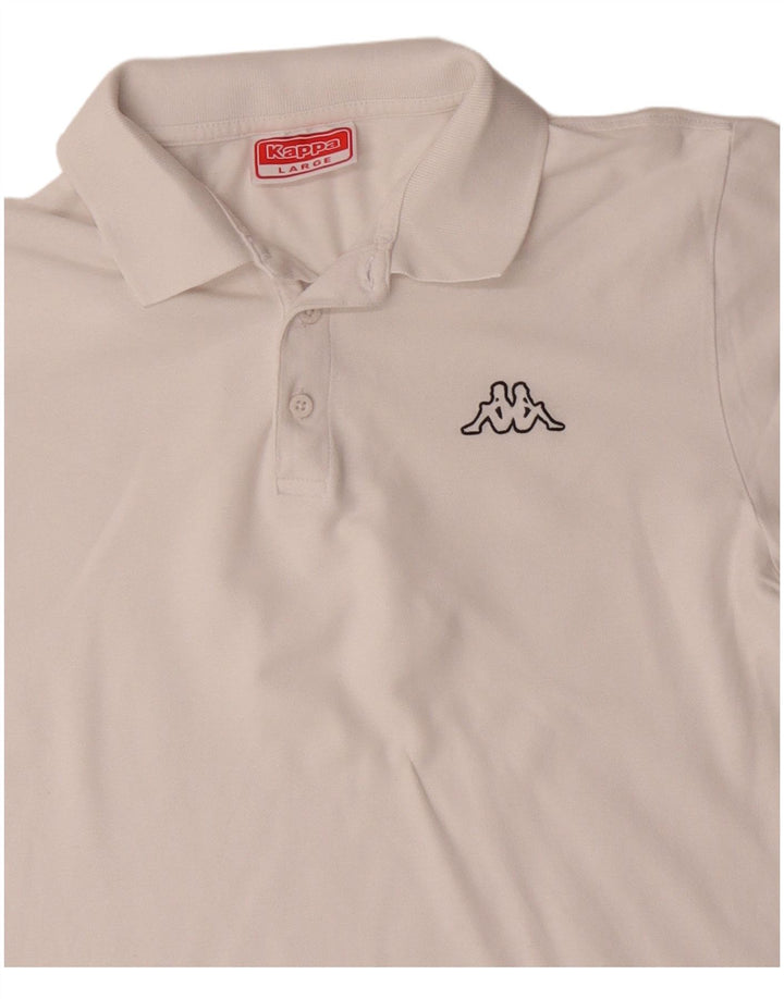 KAPPA Polo Homme Grand Blanc Coton