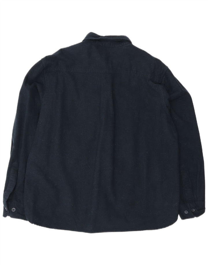 Eddie Bauer Chemise Homme Bleu Marine Moyen Coton