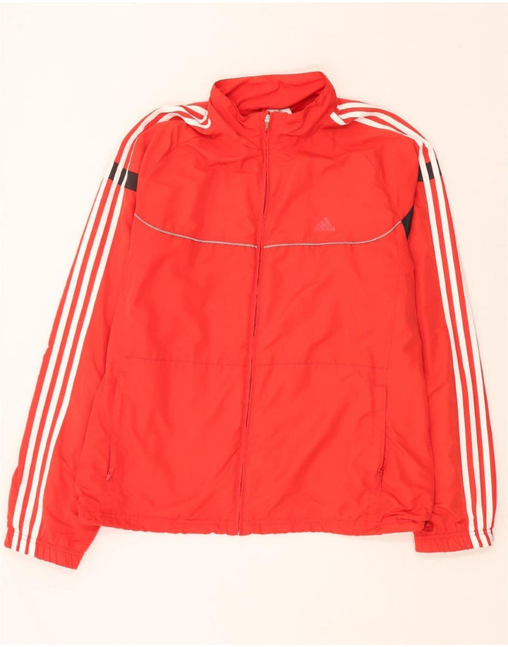 ADIDAS Veste de Pluie Homme UK 46/48 XL Rouge Colorblock Polyester