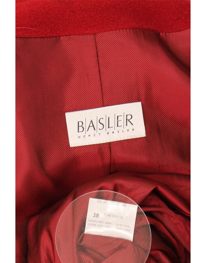 Basler Manteau Femme UK 12 Laine Rouge Moyen