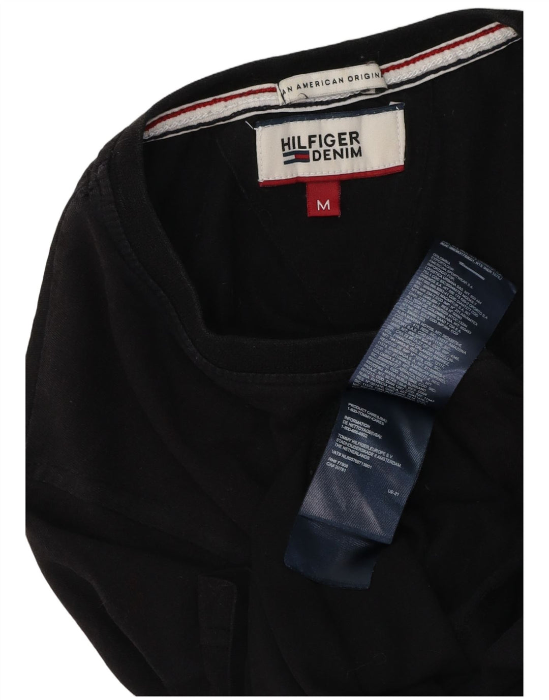 Tommy Hilfiger T-Shirt Homme Noir Moyen Coton