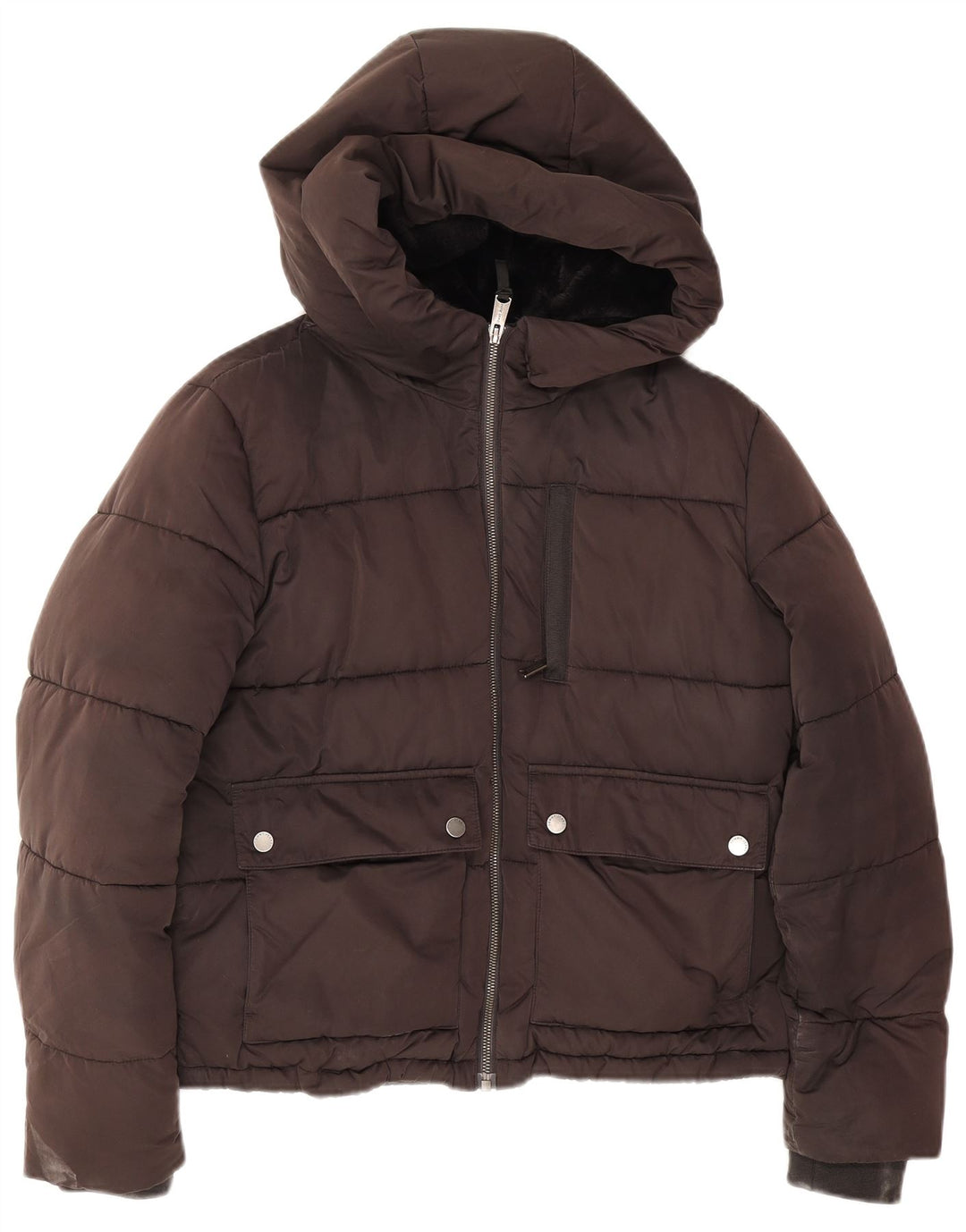 Tommy Hilfiger Veste matelassée surdimensionnée pour femme UK 6 XS Gris Polyamide