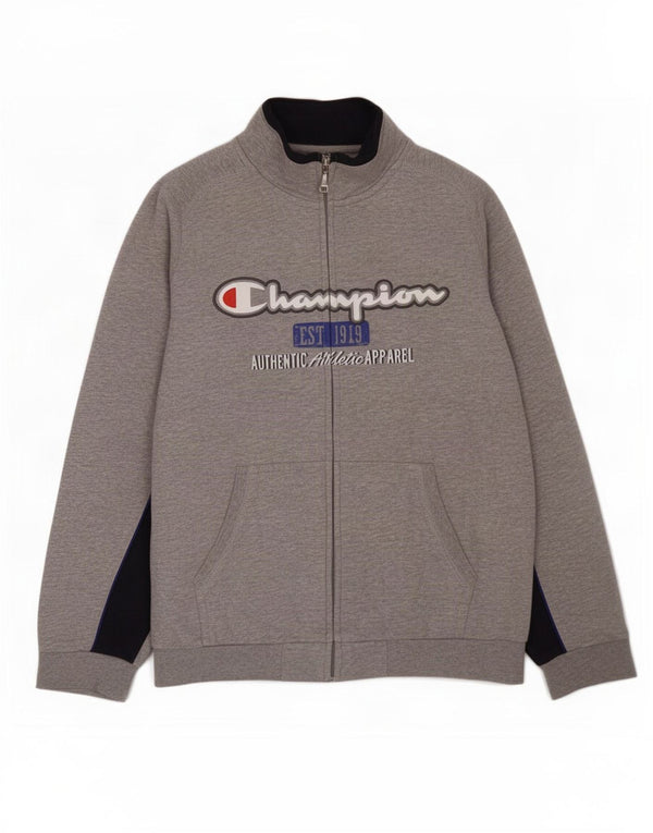 Champion Veste de Survêtement Garçon 11-12 Ans Grand Gris Colorblock