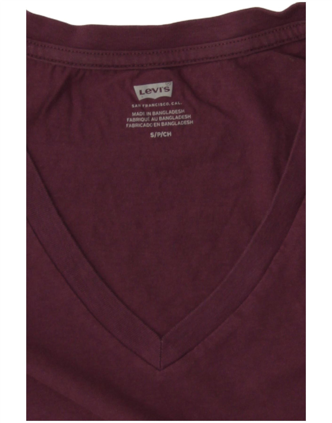 Levi's T-Shirt Femme UK 10 Small Bordeaux