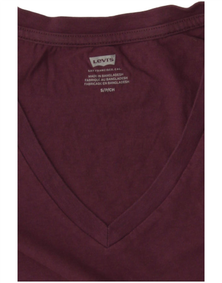 Levi's T-Shirt Femme UK 10 Small Bordeaux