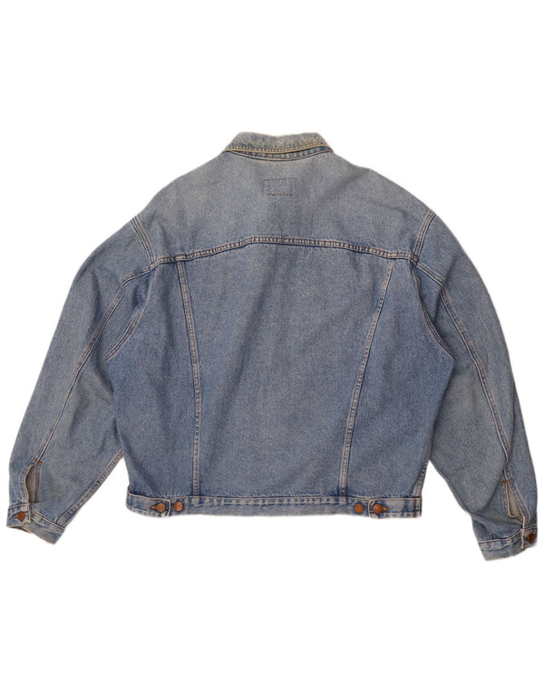 Benetton Veste en Jean Homme UK 42 XL Bleu