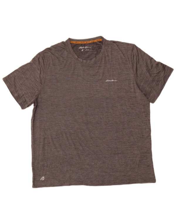EDDIE BAUER T-Shirt Homme Top XL Gris Moucheté